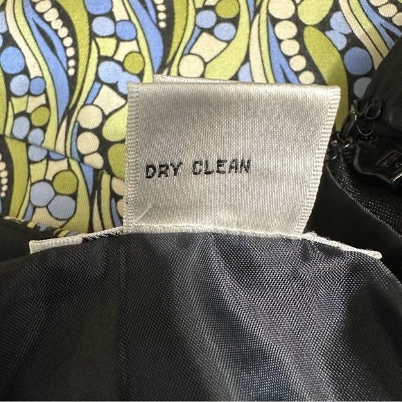 Talbots Silk Blend Skirt A-Line Green Blue 4 - Picture 8 of 11